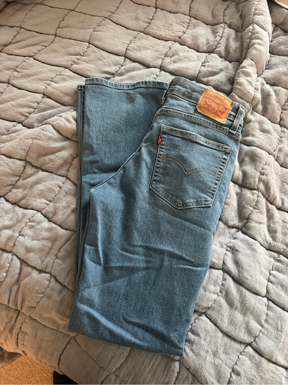 Levi's Medium Blue Denim Jeans with Leather Patch